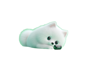 Cute Pomeranian Playing Vinyl Car Decal Sticker – Waterproof & UV-Resistant 6.1866666666666665"