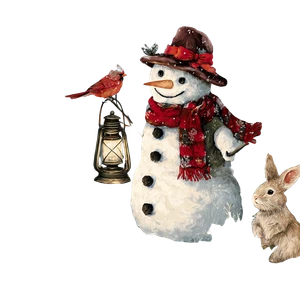Charming Snowman Scene Vinyl Car Decal Sticker – Waterproof & UV-Resistant 3.4133333333333336"
