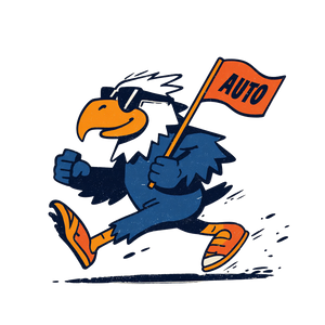 Stylized Cartoon Eagle Vinyl Car Decal Sticker – Waterproof & UV-Resistant 6.826666666666667"