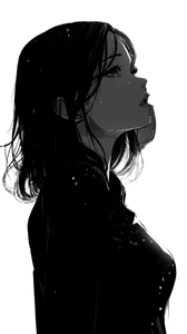 Ghostly Rain Woman Vinyl Car Decal Sticker – Waterproof & UV-Resistant 4.8533333333333335"