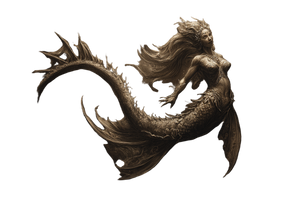 Eerie Mermaid Sketch Vinyl Car Decal Sticker – Waterproof & UV-Resistant 2.986666666666667"