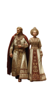 Slavic Royal Wedding Vinyl Car Decal Sticker – Waterproof & UV-Resistant 9.706666666666667"