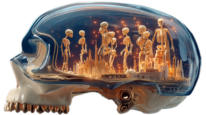 Glass Skull Ecosystem V2 Vinyl Car Decal Sticker – Waterproof & UV-Resistant 5.4