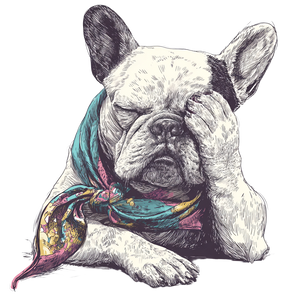 Bandana Bulldog Vinyl Car Decal Sticker – Waterproof & UV-Resistant 6.826666666666667"