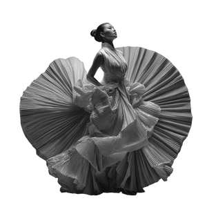 Avant-Garde Hanbok Dress Vinyl Car Decal Sticker – Waterproof & UV-Resistant 3.4133333333333336"