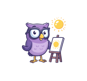 Purple Owl Artist Vinyl Car Decal Sticker – Waterproof & UV-Resistant 3.4133333333333336"