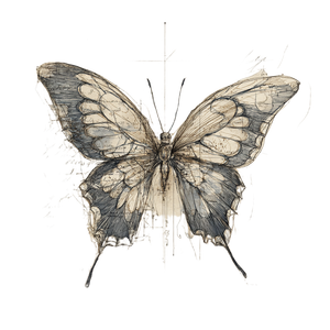 Fantasy Butterfly Blueprint V2 Vinyl Car Decal Sticker – Waterproof & UV-Resistant 6.826666666666667"