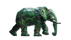 Robo-Elephant Hulk Vinyl Car Decal Sticker – Waterproof & UV-Resistant 2.72"