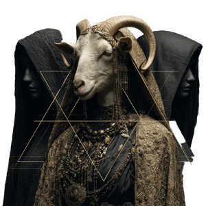 Occult Goat Woman Vinyl Car Decal Sticker – Waterproof & UV-Resistant 3.4133333333333336"