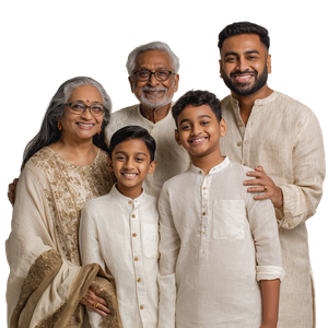 Bangladeshi Family Portrait Vinyl Car Decal Sticker – Waterproof & UV-Resistant 6.826666666666667"