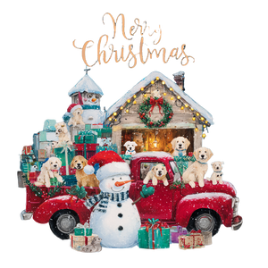 Festive Snowman Scene V2 Vinyl Car Decal Sticker – Waterproof & UV-Resistant 3.4133333333333336"