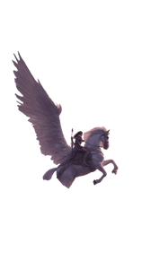 Pegasus Rider Vinyl Car Decal Sticker – Waterproof & UV-Resistant 9.706666666666667"