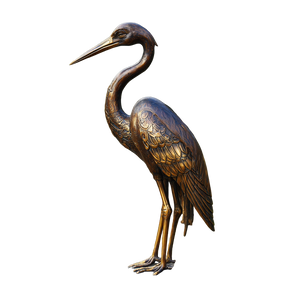 Bronze Heron Statue Vinyl Car Decal Sticker – Waterproof & UV-Resistant 3.4133333333333336"
