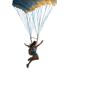 Skydiving Woman Vinyl Car Decal Sticker – Waterproof & UV-Resistant 6.826666666666667"
