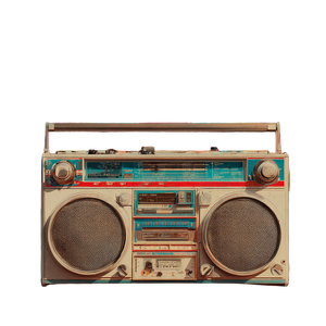 Radial Boombox Vinyl Car Decal Sticker – Waterproof & UV-Resistant 3.4133333333333336"