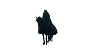 Mysterious Cloaked Rider Vinyl Car Decal Sticker – Waterproof & UV-Resistant 5.4