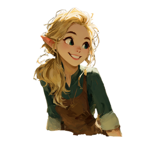 Blonde Elf Artist Vinyl Car Decal Sticker – Waterproof & UV-Resistant 6.826666666666667"