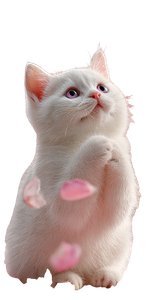 Fluffy White Kitten V9 Vinyl Car Decal Sticker – Waterproof & UV-Resistant 4.8533333333333335"
