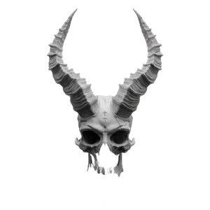 Horned Skull Model Vinyl Car Decal Sticker – Waterproof & UV-Resistant 3.4133333333333336"