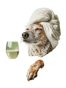 Luxurious Dog Relaxation Vinyl Car Decal Sticker – Waterproof & UV-Resistant 4.1066666666666665"
