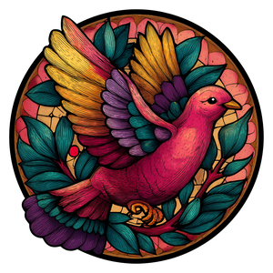 Retro Flying Dove Vinyl Car Decal Sticker – Waterproof & UV-Resistant 3.4133333333333336"