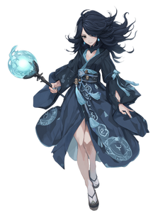 Young Sorceress Vinyl Car Decal Sticker – Waterproof & UV-Resistant 4.1066666666666665"