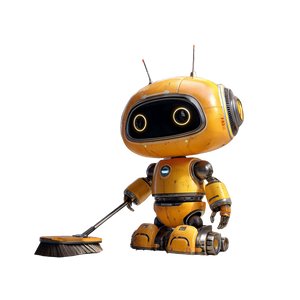 Cute Maintenance Robot Vinyl Car Decal Sticker – Waterproof & UV-Resistant 3.4133333333333336"