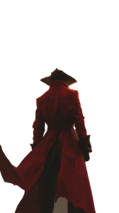 Crimson Overcoat Man Vinyl Car Decal Sticker – Waterproof & UV-Resistant 9.706666666666667"