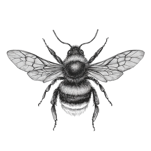 Bumble Bee Sketch Vinyl Car Decal Sticker – Waterproof & UV-Resistant 6.826666666666667"