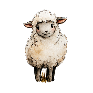 Cute Female Sheep Vinyl Car Decal Sticker – Waterproof & UV-Resistant 3.4133333333333336"