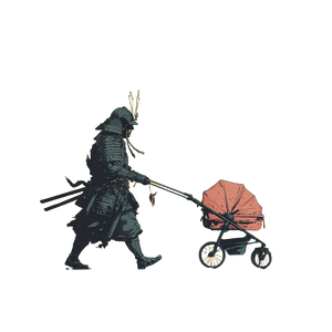 Samurai Stroller Vinyl Car Decal Sticker – Waterproof & UV-Resistant 6.826666666666667"