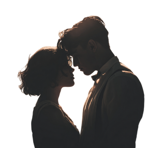 Vintage-Lit Couples Vinyl Car Decal Sticker – Waterproof & UV-Resistant 6.826666666666667"