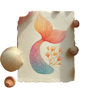 Pastel Mermaid Tail Vinyl Car Decal Sticker – Waterproof & UV-Resistant 3.4133333333333336"