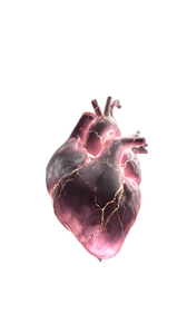 Glowing Fragile Heart Vinyl Car Decal Sticker – Waterproof & UV-Resistant 9.706666666666667"