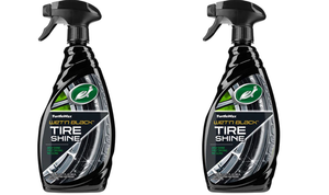 2x Turtle Wax Wet N Black Tire Dressing | Glossy Look & UV Protection | 14.5oz Spray