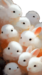 Dreamy White Rabbits Vinyl Car Decal Sticker – Waterproof & UV-Resistant 4.8533333333333335" Dreamy White Rabbits Vinyl Car Decal Sticker – Waterproof & UV-Resistant 4.8533333333333335"