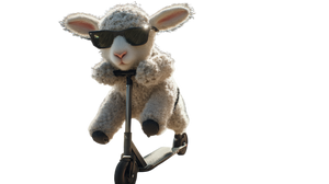 Scooter Lamb Vinyl Car Decal Sticker – Waterproof & UV-Resistant 2.72" Scooter Lamb Vinyl Car Decal Sticker – Waterproof & UV-Resistant 2.72"