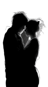 Romantic Couple Sketch Vinyl Car Decal Sticker – Waterproof & UV-Resistant 4.8533333333333335"
