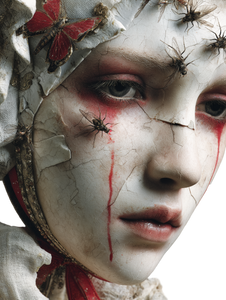Fractured Gothic Doll Vinyl Car Decal Sticker – Waterproof & UV-Resistant 8.213333333333333" Fractured Gothic Doll Vinyl Car Decal Sticker – Waterproof & UV-Resistant 8.213333333333333"
