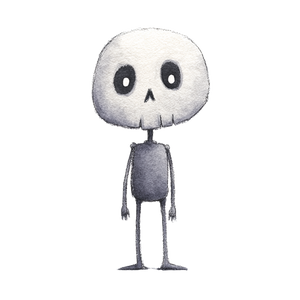 Cute Thick Skeleton Vinyl Car Decal Sticker – Waterproof & UV-Resistant 3.4133333333333336"
