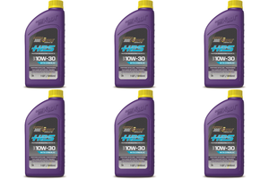 6x Royal Purple HPS Series SAE 10W30 Synthetic Oil | High Film Strength, Maximized Horsepower, Extended Oil Life