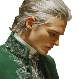 Nobleman With Silvery Hair Vinyl Car Decal Sticker – Waterproof & UV-Resistant 3.4133333333333336"
