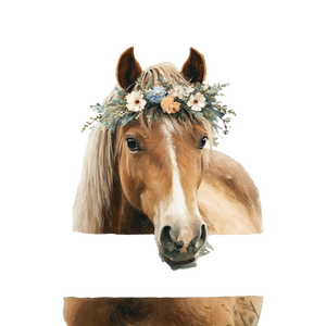 Cute Floral Horse Vinyl Car Decal Sticker – Waterproof & UV-Resistant 3.4133333333333336" Cute Floral Horse Vinyl Car Decal Sticker – Waterproof & UV-Resistant 3.4133333333333336"