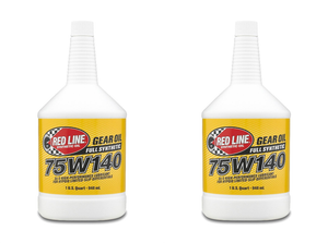 2x Red Line Oil 75W-140 Synthetic GL-5 Gear Oil | 1 Quart Bottle - Superior Protection & Efficiency