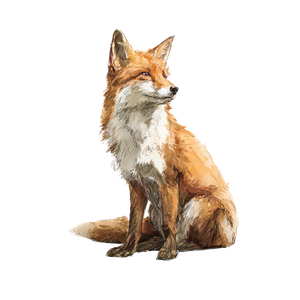 Realistic Fox Illustration Vinyl Car Decal Sticker – Waterproof & UV-Resistant 6.826666666666667"