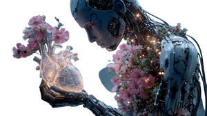 Futuristic Biotech Humanoid Vinyl Car Decal Sticker – Waterproof & UV-Resistant 2.72"