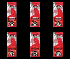 6x Mothers Chrome Wheel Cleaner | Easy Spray On, Hose Off Design | Dissolves Brake Dust, Grease, Dirt | 24oz Bottle