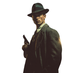 Noir Mobster V2 Vinyl Car Decal Sticker – Waterproof & UV-Resistant 3.4133333333333336"