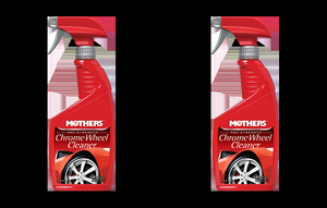 2x Mothers Chrome Wheel Cleaner | Easy Spray On, Hose Off Design | Dissolves Brake Dust, Grease, Dirt | 24oz Bottle