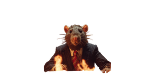 Rat Boss Inferno Vinyl Car Decal Sticker – Waterproof & UV-Resistant 2.72"